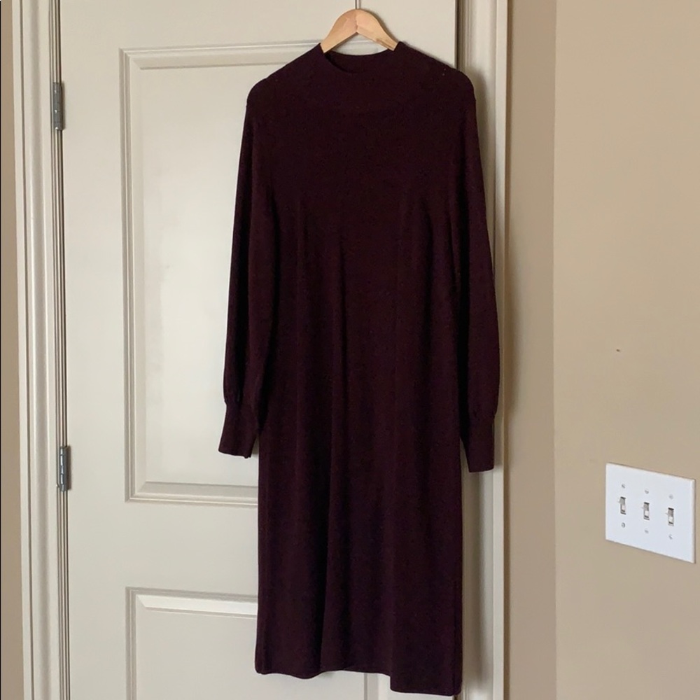 Plum sweater dress